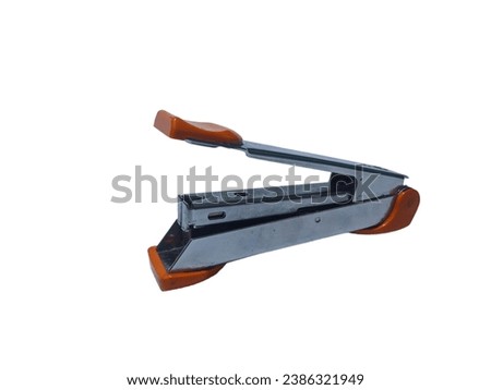 Stepler isolated on white background.