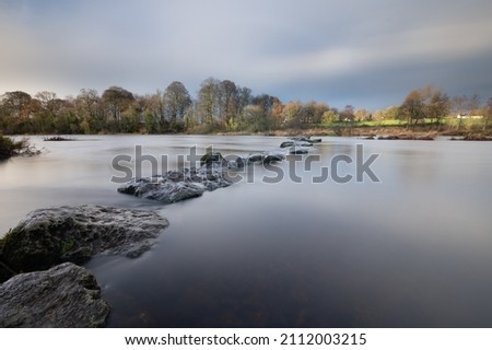 The stepping stones to the fishing beats on the River Shannon at Castleconnell, Co Limewrick