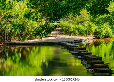 Stepping Stones Over The River Mole, Surrey, UK