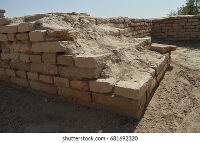 Steps In The Ancient City Of Mohenjodaro, In Pakistan's Sindh Province. 