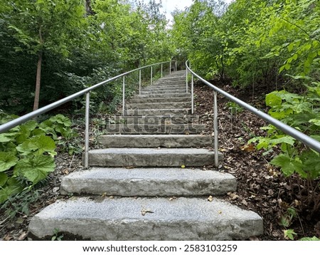 Steps at the Fall Creek Gorge in Ithaca, New York