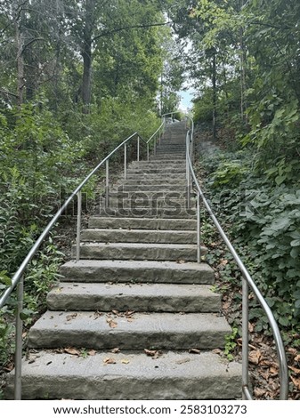 Steps at the Fall Creek Gorge in Ithaca, New York