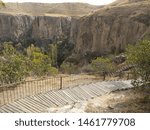 Steps going down into Ihlara Valley, Cappadocia, Turkey