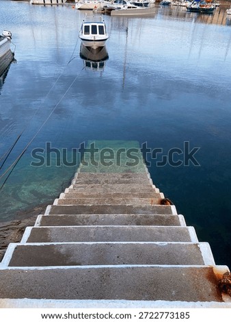 Steps going down into ocean