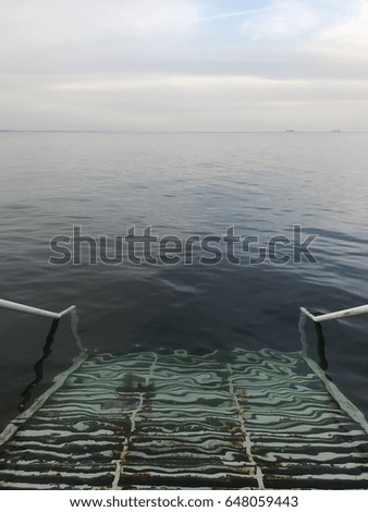 Steps into the sea