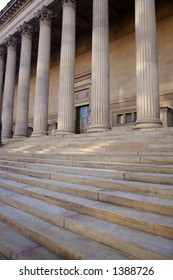 Steps Leading Up To A Museum Or Courthouse