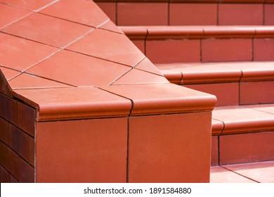 Steps Made Of Brown Clinker Tiles . Cottage Porch