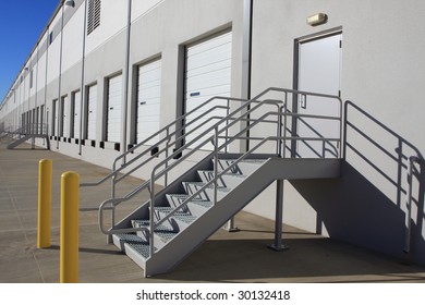 Steps on warehouse loading dock