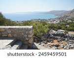 Steps with railings lead to the Church of Prophet Elias. It