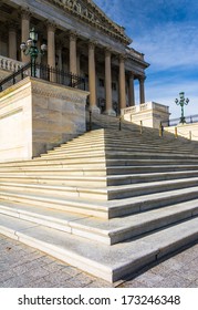 Steps To The United States Senate Building, At The US Capitol, In Washington, DC.