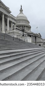 Steps up to the  U.S. Capitol 