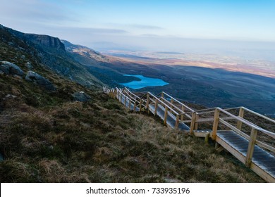 Steps And View Of Cuilcagh County Fermanagh.