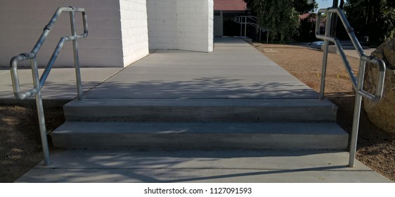 Up The Steps w/Handrails