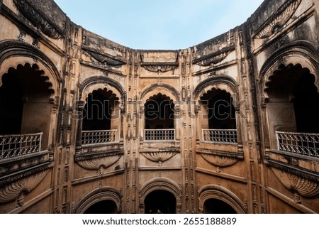 The stepwell at the Bara Imambara mosque complex, Lucknow, India.