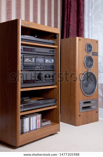 Stereo Audio Components Tower Rack Including Stock Photo Edit Now