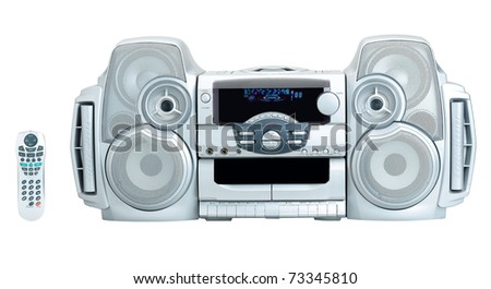 Stereo audio DVD and CD player for your home entertainment the image isolated on white
