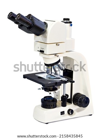 Stereo microscopes isolated white background