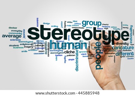 Stereotype concept word cloud background