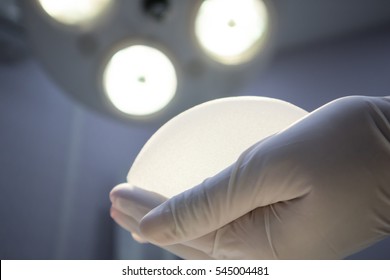 Sterile Breast Silicone on Hand with Medical Light 