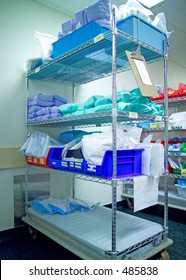 Sterile Supplies In A Hospital Central Supply Room (14MP Camera).