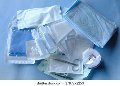 Sterile Wound Care Kit With Dressings, Scissors, Saline