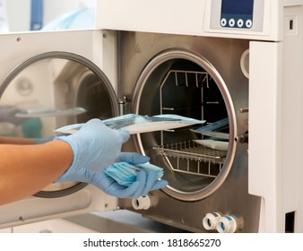 sterilization and disinfection of dental tools - Shutterstock ID 1818665270