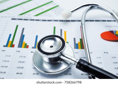 Stethoscope, Charts and Graphs paper. Financial, Accounting, Statistics, Investment, Analytic research data and Business company meeting concept. - Powered by Shutterstock