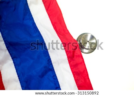 stethoscope in concept Thai flag.