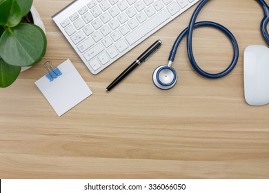 Stethoscope In Doctors Desk