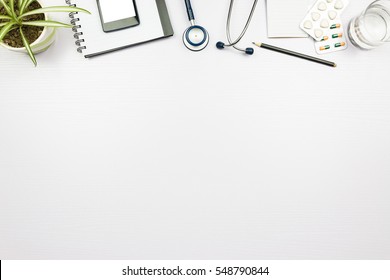 Stethoscope In Doctors Desk