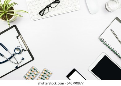 Stethoscope In Doctors Desk