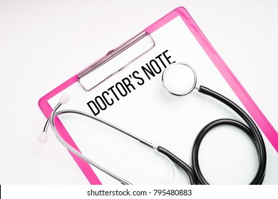 Stethoscope And Doctor's Note Pad