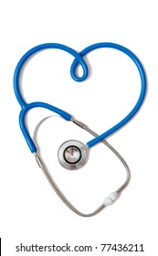 Stethoscope in the form of a heart sign