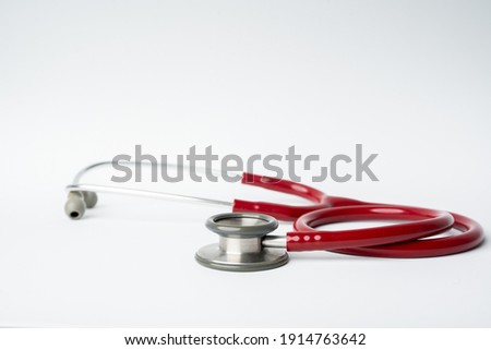 Stethoscope isolated on white background, Medical tool.