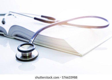 Stethoscope And Medical Book