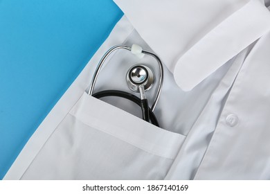 Stethoscope Medical Gown Top View On Stock Photo 1867140169 | Shutterstock