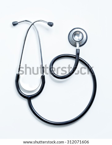 Stethoscope object close up for texture