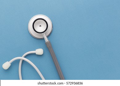 Stethoscope On Blue Background