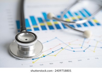 Stethoscope on graph paper, Finance, Account, Statistics, Investment, Analytic research data economy and Business company concept. - Powered by Shutterstock