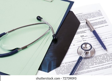 A Stethoscope On A Medical Billing Statement