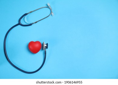 Top View Stethoscope Red Heart Shape Stock Photo (Edit Now) 1818341726