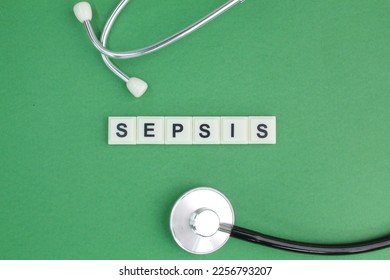 stethoscope with sepsis alphabet word. health and medical concepts - Shutterstock ID 2256793207