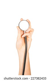 Stetoscope In Hand Isolated