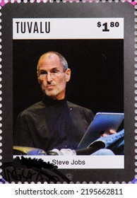 Steve Jobs On Postage Stamp Of Tuvalu Technology Stamps 2020 MNH IPad First Generation Steve Jobs People 4v. Bangkok-Thailand, Aug,30,2022