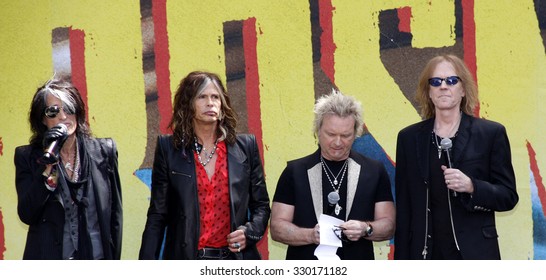 Steven Tyler, Joey Kramer, Joe Perry And Tom Hamilton Of Aerosmith At The Aerosmith 