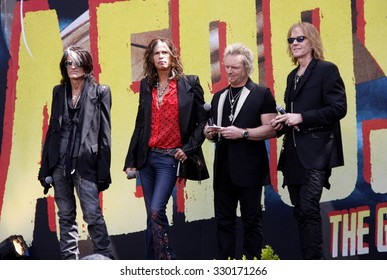 Steven Tyler, Joey Kramer, Joe Perry And Tom Hamilton Of Aerosmith At The Aerosmith 