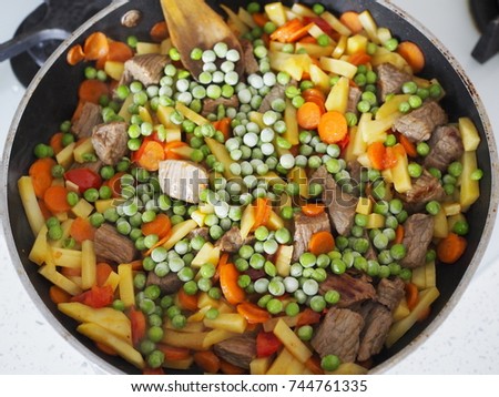 Similar – Beef Stew or Soup with Vegetables