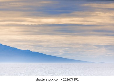 Stewart Island Disappearing In The Distance. Foveaux Strait, New Zealand.