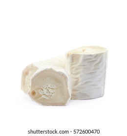 Stick Of A Goat Cheese Isolated Over The White Background