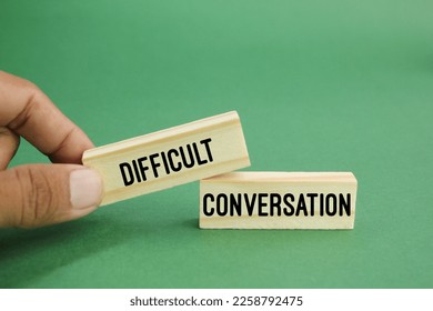 stick with the word DIFFICULT CONVERSATION. difficult concept of conversation - Shutterstock ID 2258792475